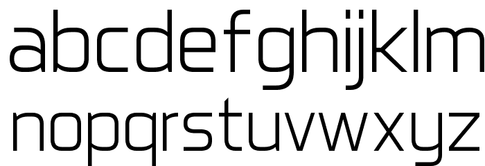 Aero Matics Light Regular Font LOWERCASE