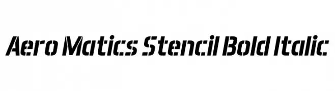 Aero Matics Stencil Bold Italic  font caratteri gratis