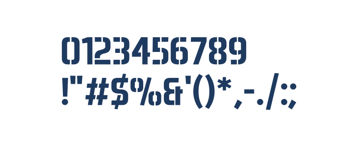 Aero Matics Stencil Bold Other Characters