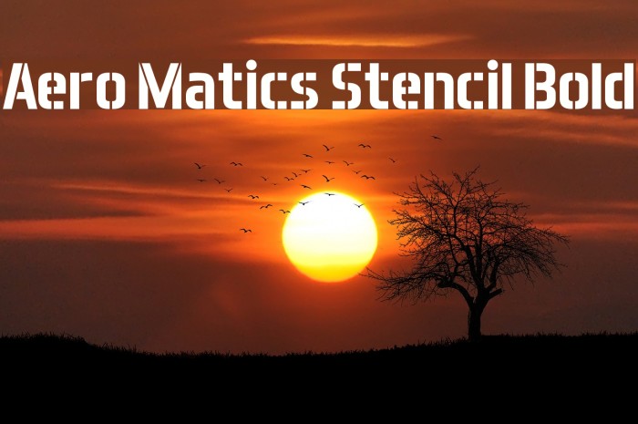 Aero Matics Stencil Bold Example 1