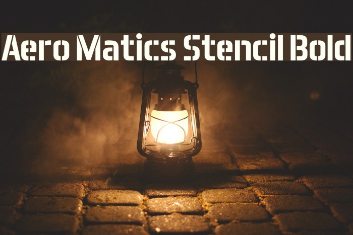 Aero Matics Stencil Bold Example 2