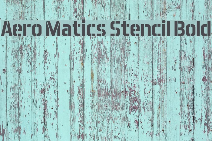 Aero Matics Stencil Bold Example 3