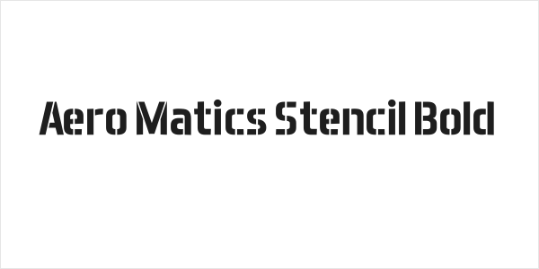 Aero Matics Stencil Bold Logo