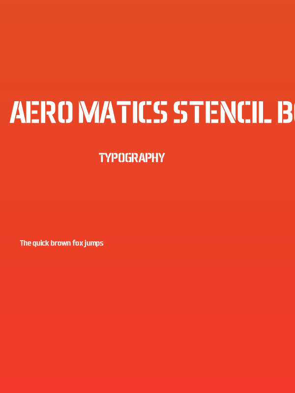 Aero Matics Stencil Bold Poster