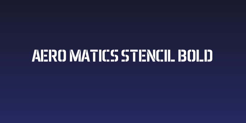 Aero Matics Stencil Bold Social Header