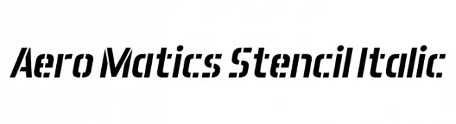 Aero Matics Stencil Italic  baixar fontes gratis