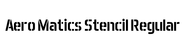Aero Matics Stencil Regular Schriftart