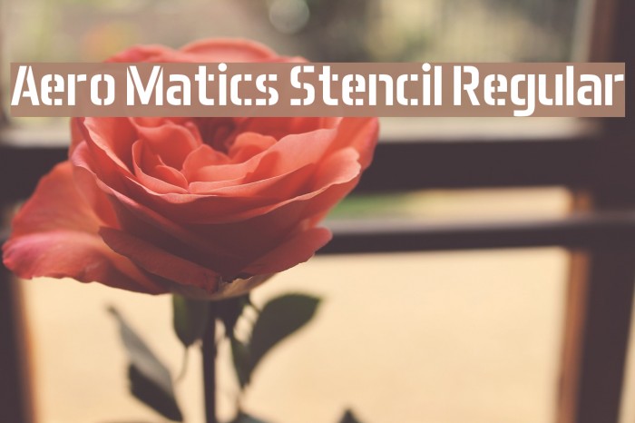Aero Matics Stencil Regular Font examples