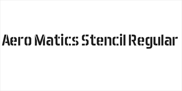 Aero Matics Stencil Regular Logo