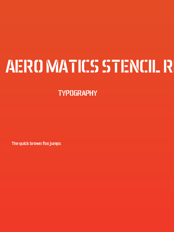 Aero Matics Stencil Regular Poster