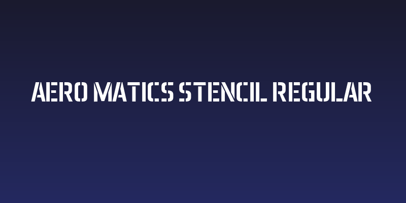 Aero Matics Stencil Regular Social Header