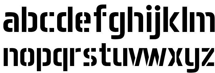 Aero Matics Stencil Regular Font LOWERCASE