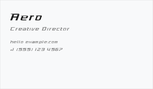 Aero Business Card