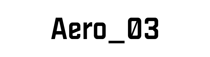 Aero_03  Frei Schriftart Herunterladen