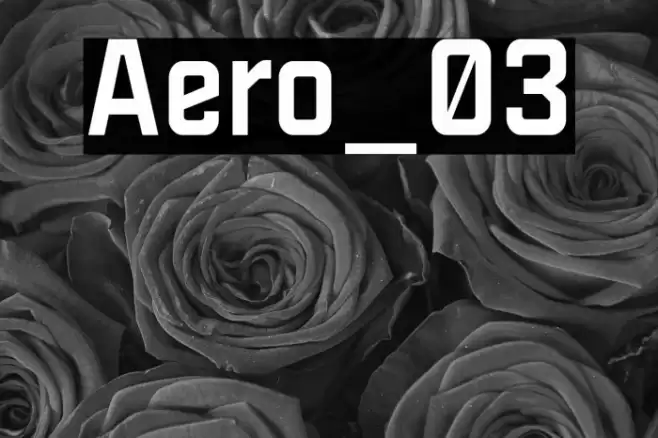 Aero_03 Font examples