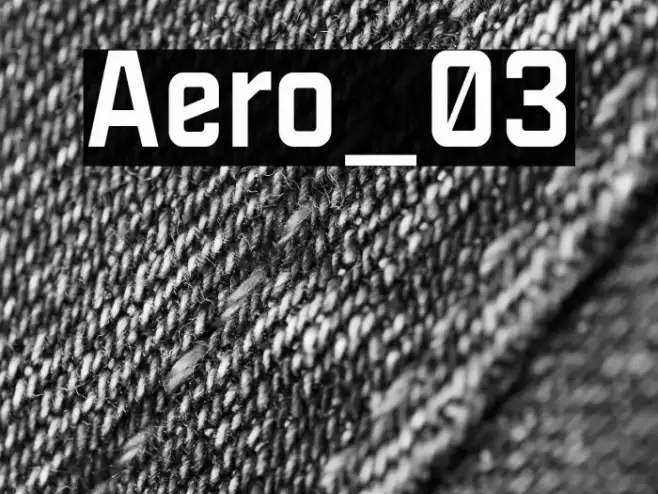 Aero_03 Font examples