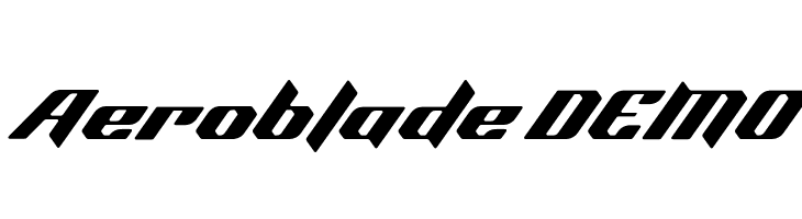 Aeroblade DEMO  Descarca Fonturi Gratis