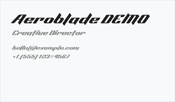 Aeroblade DEMO Business Card