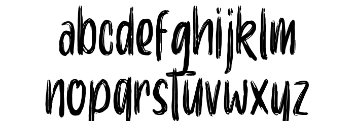 Aerobrush Font LOWERCASE