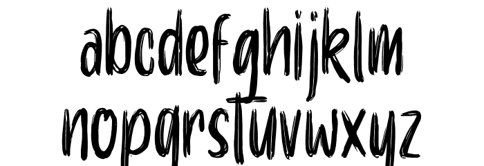 Aerobrush Font LOWERCASE