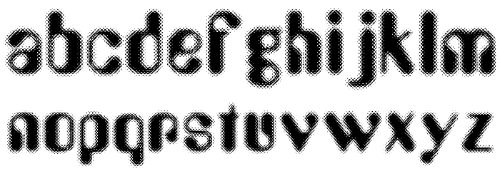 Aerobus Dotty フォント 小文字
