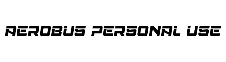 Aerobus Personal Use  フリーフォントのダウンロード