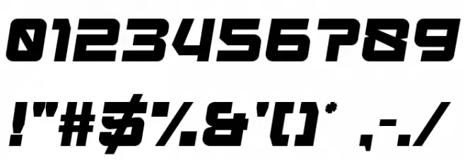 Aerobus Personal Use Font OTHER CHARS