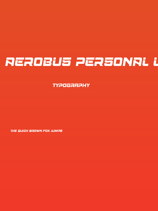 Aerobus Personal Use Poster