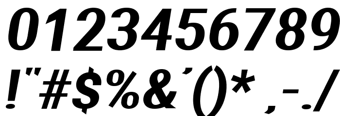 Aerodynamic Bold Oblique Font OTHER CHARS