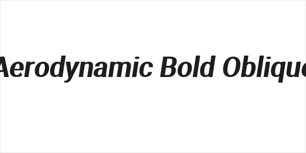 Aerodynamic Bold Oblique Logo