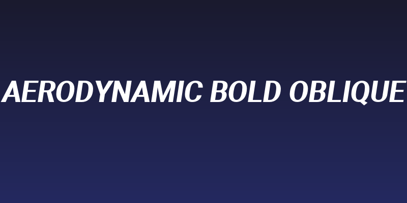 Aerodynamic Bold Oblique Social Header