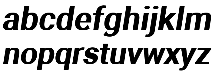 Aerodynamic Bold Oblique Font LOWERCASE
