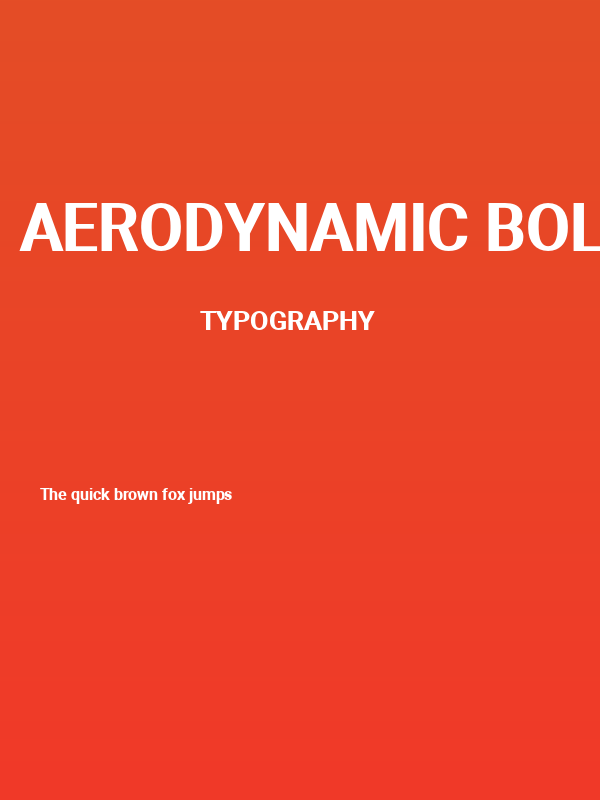 Aerodynamic Bold Poster