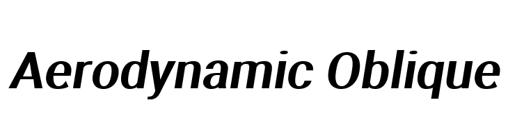 Aerodynamic Oblique Шрифта