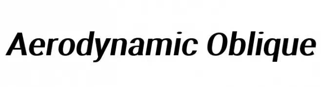 Aerodynamic Oblique  नि: शुल्क फ़ॉन्ट्स डाउनलोड