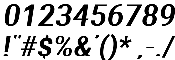 Aerodynamic Oblique Font OTHER CHARS