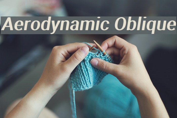 Aerodynamic Oblique Font examples