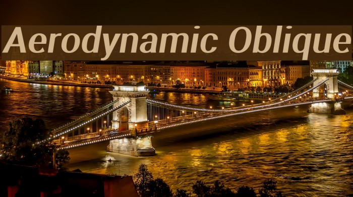 Aerodynamic Oblique Font examples