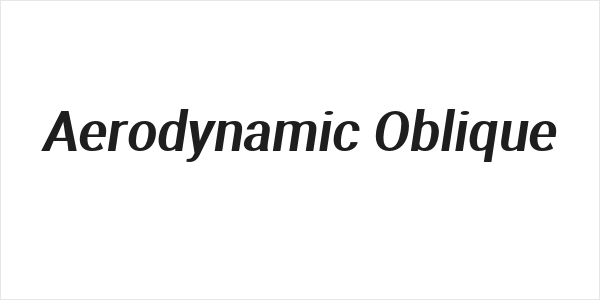 Aerodynamic Oblique Logo