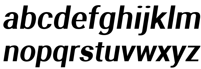 Aerodynamic Oblique Font LOWERCASE