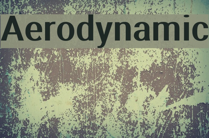 Aerodynamic Font examples
