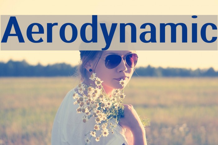 Aerodynamic Font examples