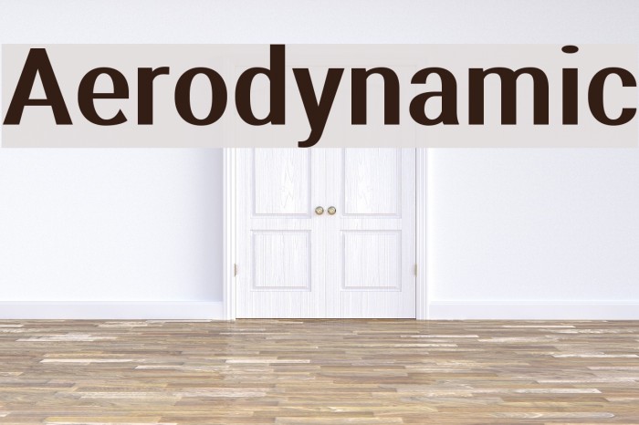 Aerodynamic Font examples