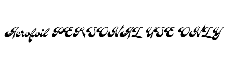 Aerofoil PERSONAL USE ONLY フォント