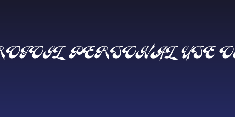 Aerofoil PERSONAL USE ONLY Social Header