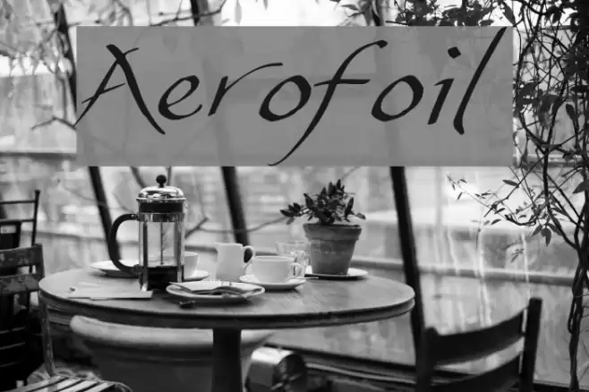 Aerofoil Шрифта examples