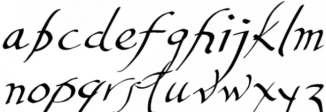 Aerofoil フォント 小文字