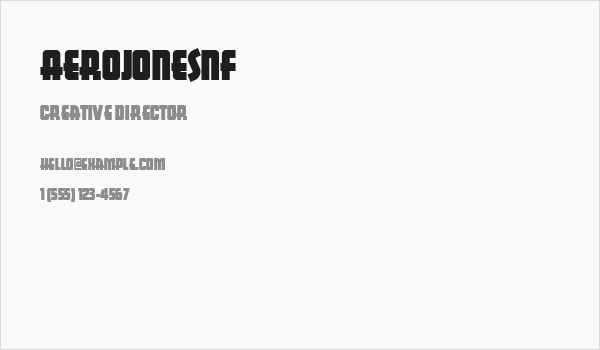AerojonesNF Business Card