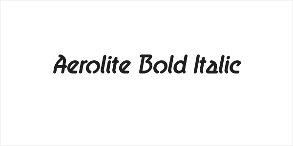Aerolite Bold Italic Logo