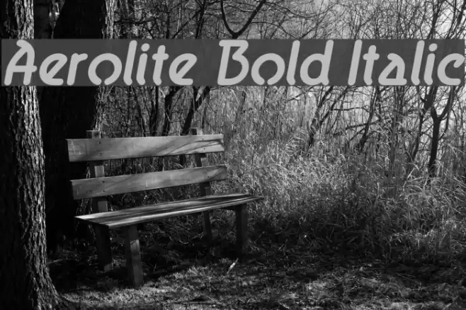 Aerolite Bold Italic Font examples